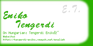 eniko tengerdi business card